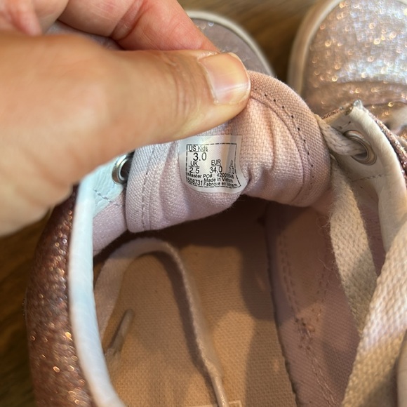 Vans Old Skool Pink Glitter Sneakers | Girls Size 3 - Picture 12 of 12